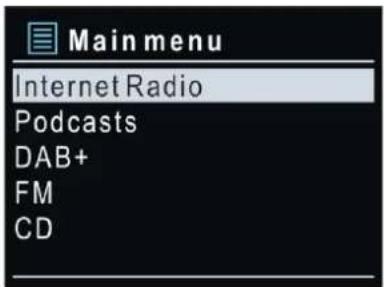 Soundmaster ICD4350 - MENU PRINCIPALE - 1