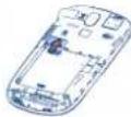 ALCATEL OT-806D - Insérer/extraire la carte SIM ^(1) - 2