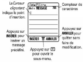 MOTOROLA W208 - Saisie de texte - 1