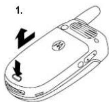 MOTOROLA V400p - Installation de la batterie - 2