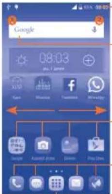 ALCATEL One Touch Pop 3 5015D - Barre d'état - 1