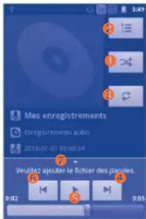 Mes enregistrements Enregistrements audio 2018-01-07 09:06:34 Veuillez ajouzer le fichier des pages. 02 05