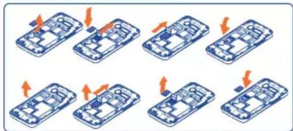 ALCATEL One Touch 4010X - Installer et retirer la carte microSD - 1