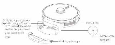 Control rotor para servo y deposito en agua (2 en 1) Botón de extracción del contenderó para poleo y del depósito de agua Motoro de la ropa Paragónex Botón Forzar acogado