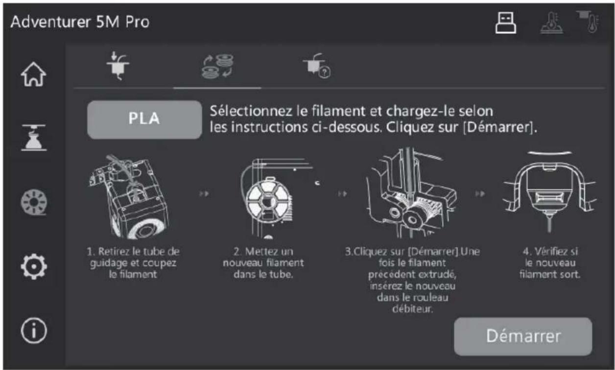 Flashforge Adventurer 5M Pro - Changement de filament - 1