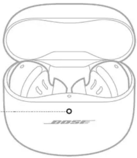 BOSE QuietComfort Ultra Earbuds - A BEÉPÍTETT TÖLTŐVEL RENDELKEZŐ HORDTOK ÁLLAPOTJELZŐ FÉNYE - 1