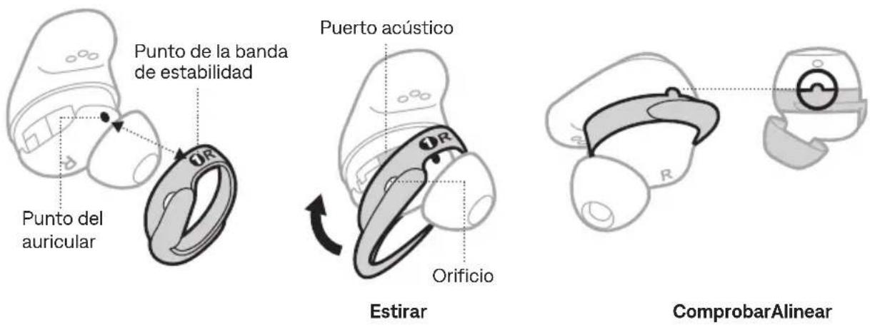 BOSE QuietComfort Ultra Earbuds - CAMBIAR LAS BANDAS DE ESTABILIDAD - 2