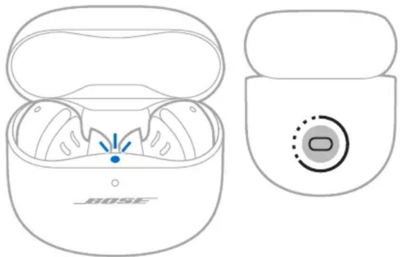 BOSE QuietComfort Ultra Earbuds - Nawiązywanie połączenia przy użyciu elementów sterujących urządzenia - 1