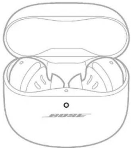 BOSE QuietComfort Ultra Earbuds - A BEÉPÍTETT TÖLTŐVEL RENDELKEZŐ TOK TÖLTÖTTSÉGI SZINTJÉNEK ELLENŐRZÉSE - 1