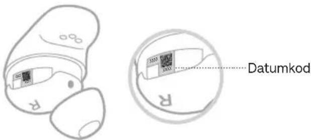 BOSE QuietComfort Ultra Earbuds - VISA DATUMKODEN FÖR ÖRONSNÄCKORNA - 1