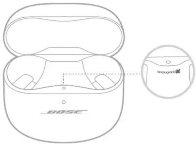 BOSE QuietComfort Ultra Earbuds - HET SERIENUMMER VAN HET OPLAADETUI OPZOEKEN - 1