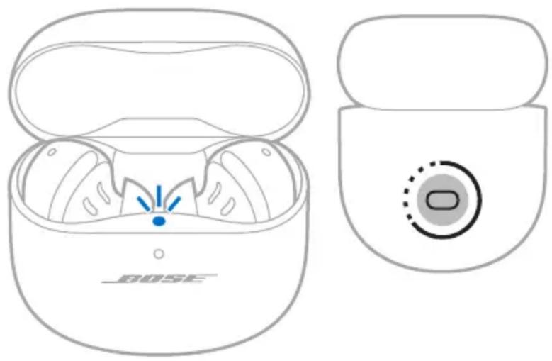 BOSE QuietComfort Ultra Earbuds - ANSLUTA VIA BLUETOOTH-MENYN PÅ ENHETEN - 1
