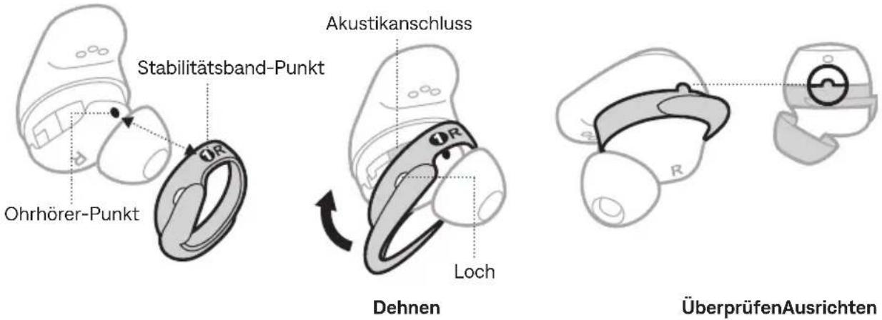 BOSE QuietComfort Ultra Earbuds - AUSTAUSCHEN DER STABILITÄTSBÄNDER - 2