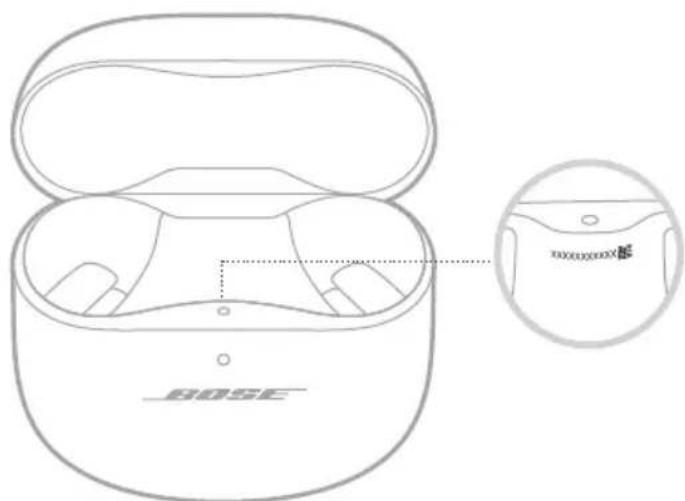 BOSE QuietComfort Ultra Earbuds - ANZEIGEN DER SERIENNUMMER DES LADE-ETUIS - 1
