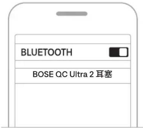 BOSE QuietComfort Ultra Earbuds - 使用设备上的 BLUETOOTH 菜单连接 - 2