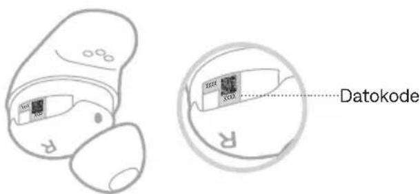 BOSE QuietComfort Ultra Headphones - VISNING AF DATOKODEN FOR IN-EAR HOVEDTELEFONEN - 1