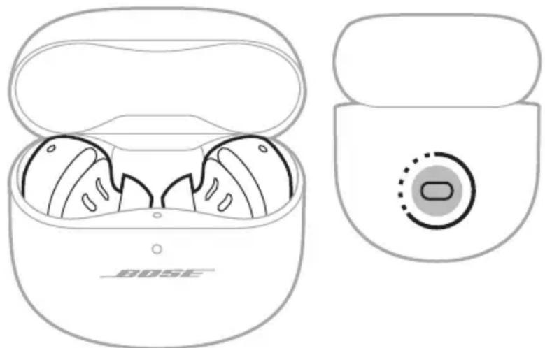 BOSE QuietComfort Ultra Headphones - NAPPIKUULOKKEIDEN JA LATAUSKOTELON KÄYNNISTÄMINEN UUDELLEEN - 1