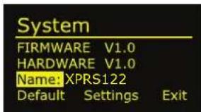 PIONEER XPRS122 - Menu System - 1