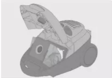 BEKO BKS 1320 O - Changing the dust bag - 1