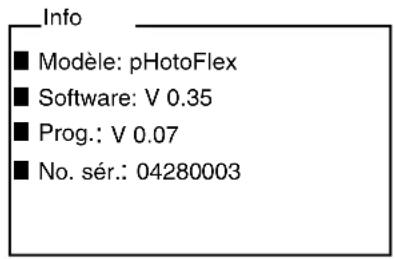 YSI pHotoFlex STD - Informations sur l'appareil - 1