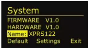 PIONEER XPRS102 - Menu System - 2