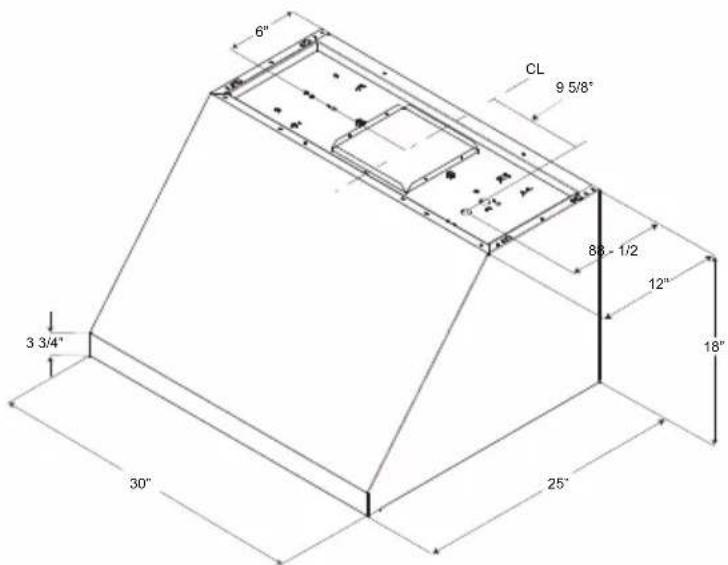 BEKO CHP36100SS - Dimensions et Dégagement - 1