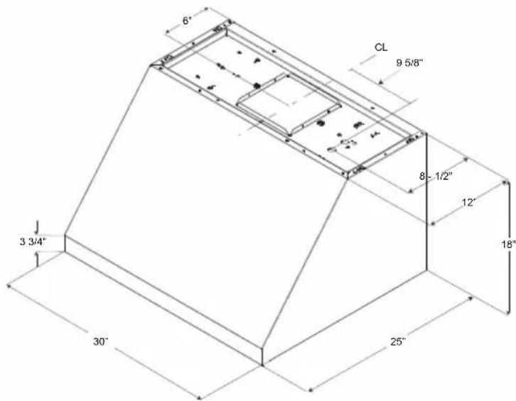 BEKO CHP36100SS - Dimensions and Clearances - 1