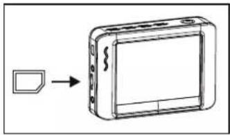 dnt Findoo Profiline Uno - Einsetzen der microSD-Karte und SD-Kartenstatusanzeige - 1