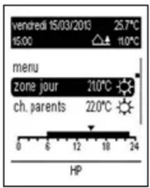 HAGER TYD480 - Thème simple Thème avec affichage des zones - 2