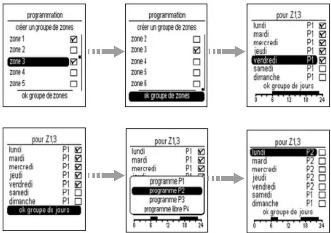 HAGER TYD480 - Affectation d'1 programme à 1 groupe de Zones - 1