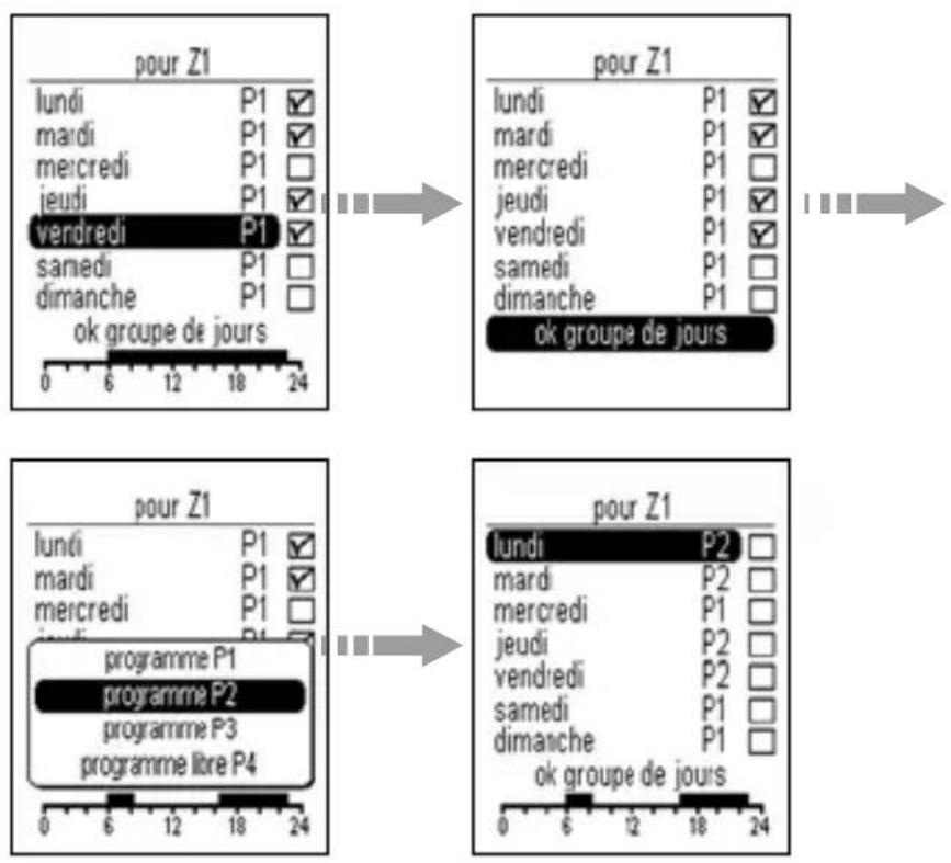HAGER TYD480 - Affectation des programmes P1, P2 et P3 - 3
