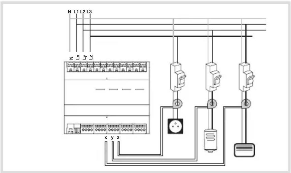 HAGER EK483 - Raccordement des transformateurs d'intensité en triphasé - 2