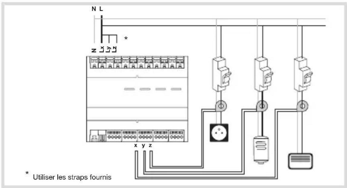 HAGER EK481 - Raccordement des transformateurs d'intensité en monophasé - 1