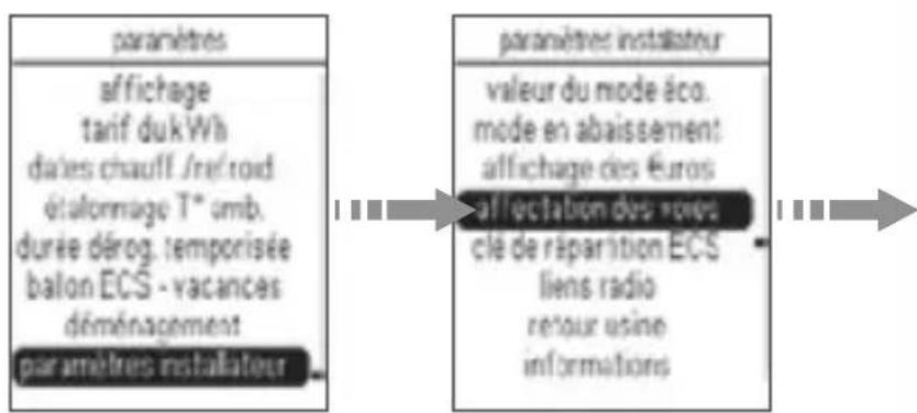 HAGER EK481 - Affectation des voies de comptage - 1