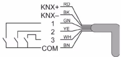 HAGER TYB692C - Raccordement des entrées et du Bus KNX - 1