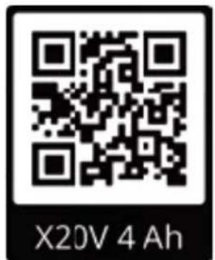 X20V 4 Ah