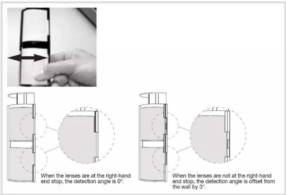HAGER S145-22X - Horizontal adjustment of the detection angle - 2