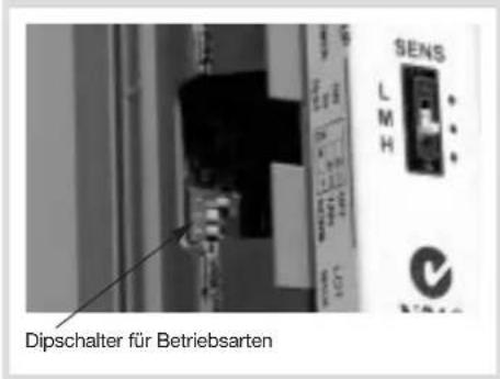 HAGER S145-22X - Empfindlichkeit einstellen 7.4 Betriebsarten wahlen - 2
