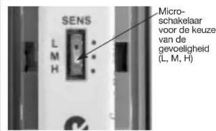 HAGER S145-22X - Instellen van de gevoeligheid 7.4 Instellen van de werkingsopties - 1