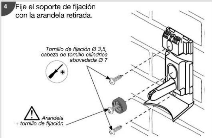 HAGER RLA145X - Fijación del soporte en una pared plana - 4