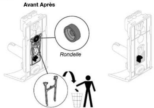 HAGER RLA145X - Fixation du support sur un mur plat - 1