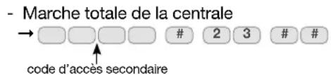 HAGER RLA009T - - A partir du clavier de la centrale : - 2