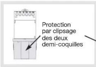 HAGER 31711 - En montage mural avec kit réf. 95593 comprenant 1 verrou + 2 cache-bornes - 2