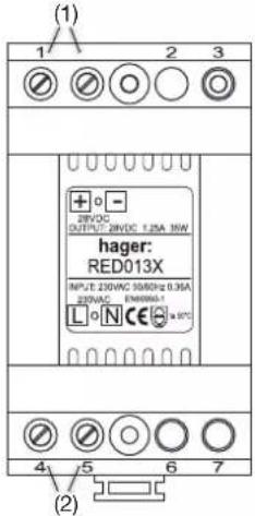 HAGER TN733 - RED013X Bloc d'alimentation - 1