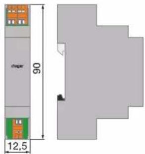 HAGER TN733 - Plan de mesures - 3
