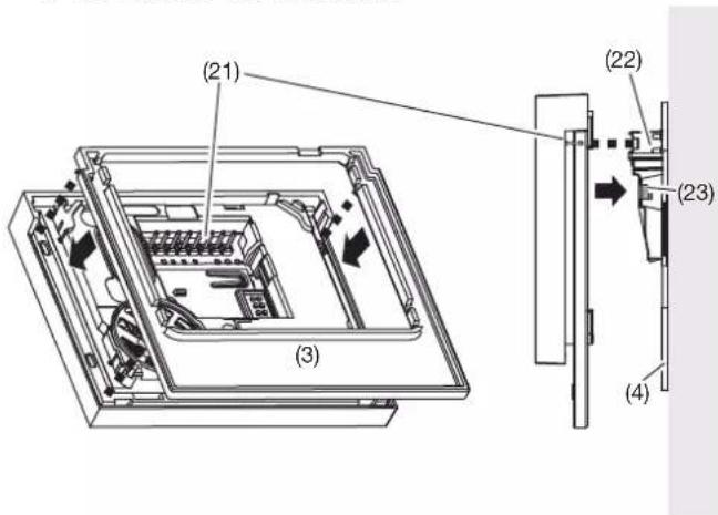 HAGER TN733 - Montage du poste intérieur (élément de commande) - 1