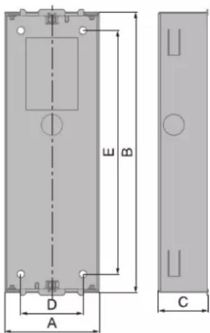 HAGER TN733 - Plans de mesures boîtier à encastrer - 2