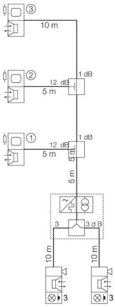 HAGER TN733 - Calcul de l'atténuation, exemples - 1