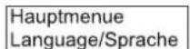 HAGER TN733 - Menu principal - Langue - 1