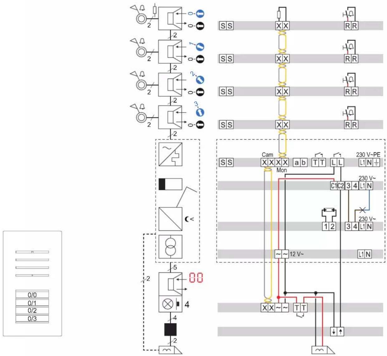 HAGER TN733 - Commutation de lumière avec poste intérieur et contact magnétique - 1